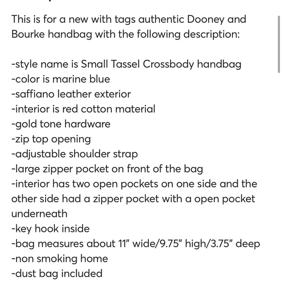 Dooney & Bourke Navy Crossbody Bag